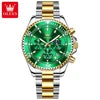 Luxury OLEVS 2870 Waterproof Chronograph Luminosos Analogue Crescent Steel Multifuncional Com Tres Olhos Homem Quartz SmartWatch