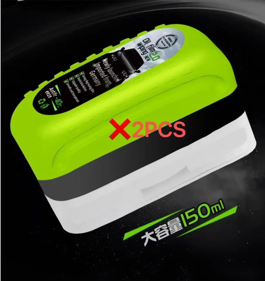 Car Glass Oil Film Remover Automotive Glass Sponge Cleaning Brush Front Inner Windshield Glass Oil Film Cleaner For Car Cleaning