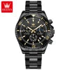 Luxury OLEVS 2870 Waterproof Chronograph Luminosos Analogue Crescent Steel Multifuncional Com Tres Olhos Homem Quartz SmartWatch