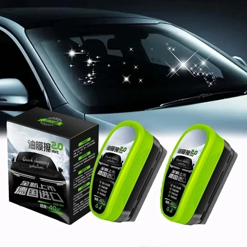 Car Glass Oil Film Wipe, Front Windshield Side Window, Oil Removal, Dirt Removal, Coating, Crystal Plating, Strong Cleaning