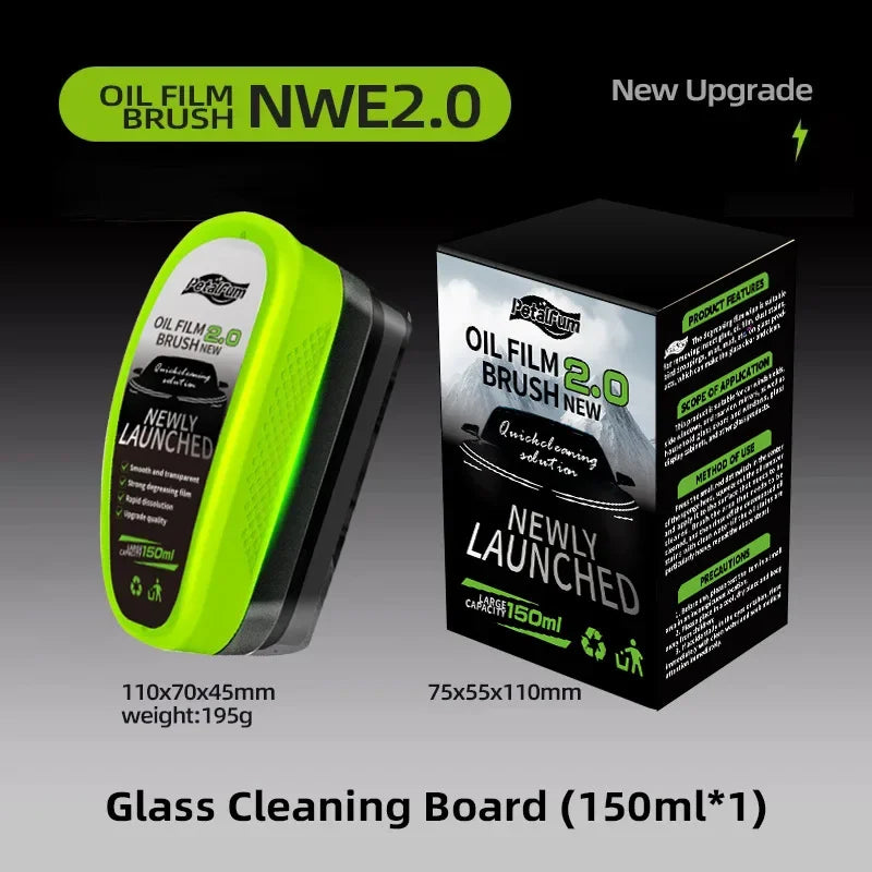 1Pc Car Glass Oil Film Wipe-front Windshield Side Window, Oil Removal, Dirt Removal, Coating, Crystal Plating, Strong Cleaning