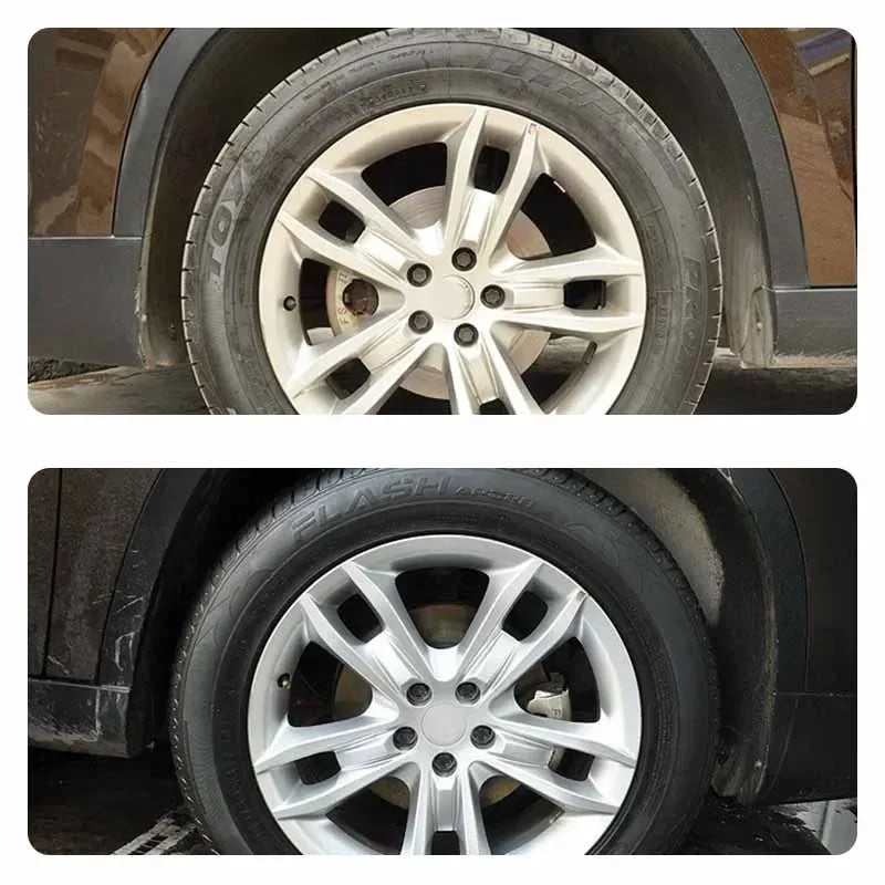 Car Tire Shine Coating Tyre Gloss Plastic Rubber Wheel Restorer Agent Spray Polishing Brightener Auto Car Detailing