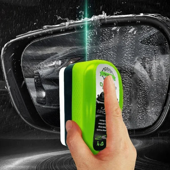 New Green Car Glass Oil Film Remover - Powerful Wipe & Polishing Cleaner with Crystal Coating Protection